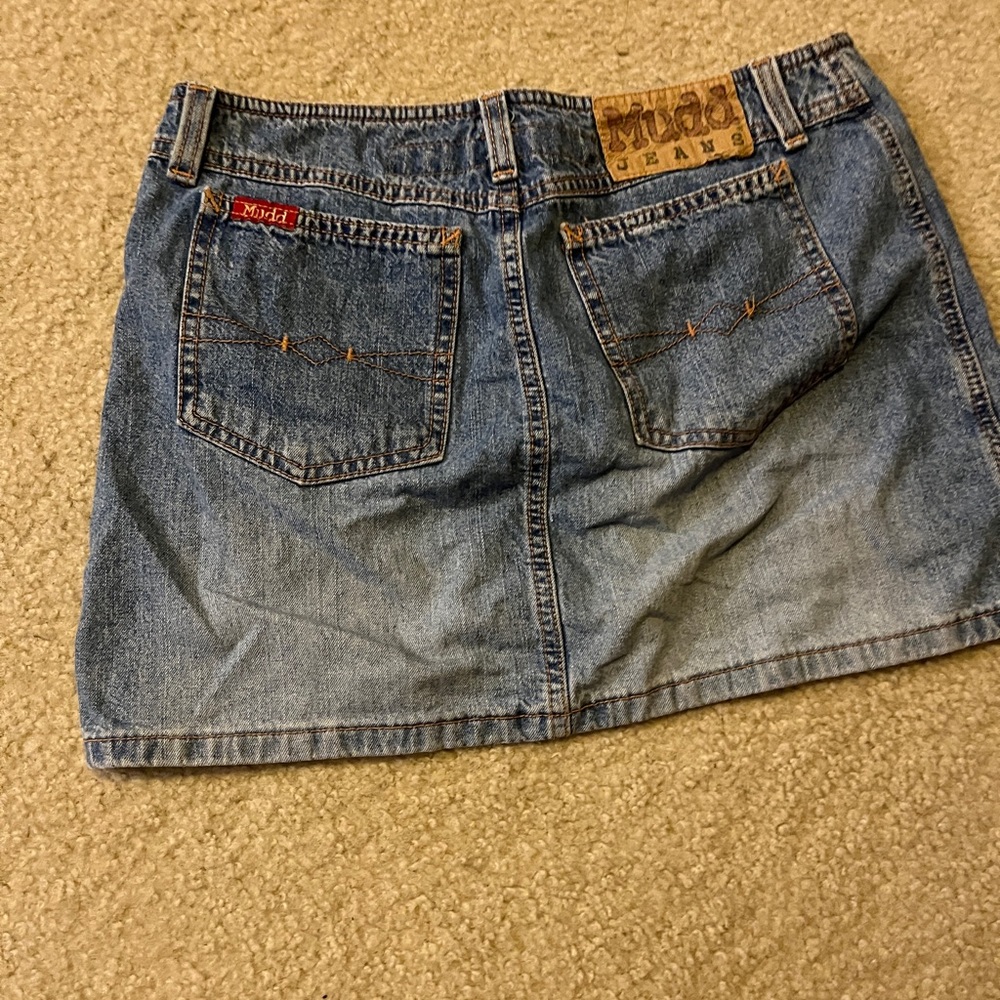Vintage y2k 90s denim low rise mini skirt by Mudd - Picture 3 of 3